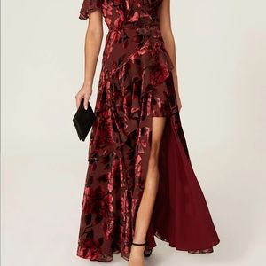 Hutch size small red velvet dress